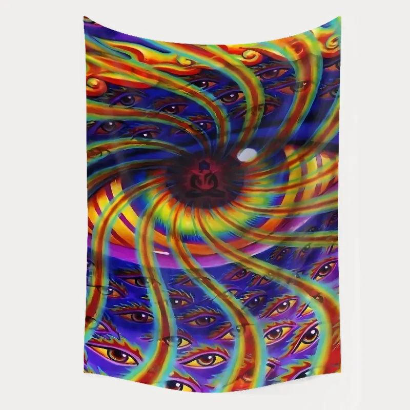 High Quality Trippy Tapestry Hippie Psychedelic Tapiz Abstract Art Abstract Colorful Bohemian Painting art Psychedelic Tapestry