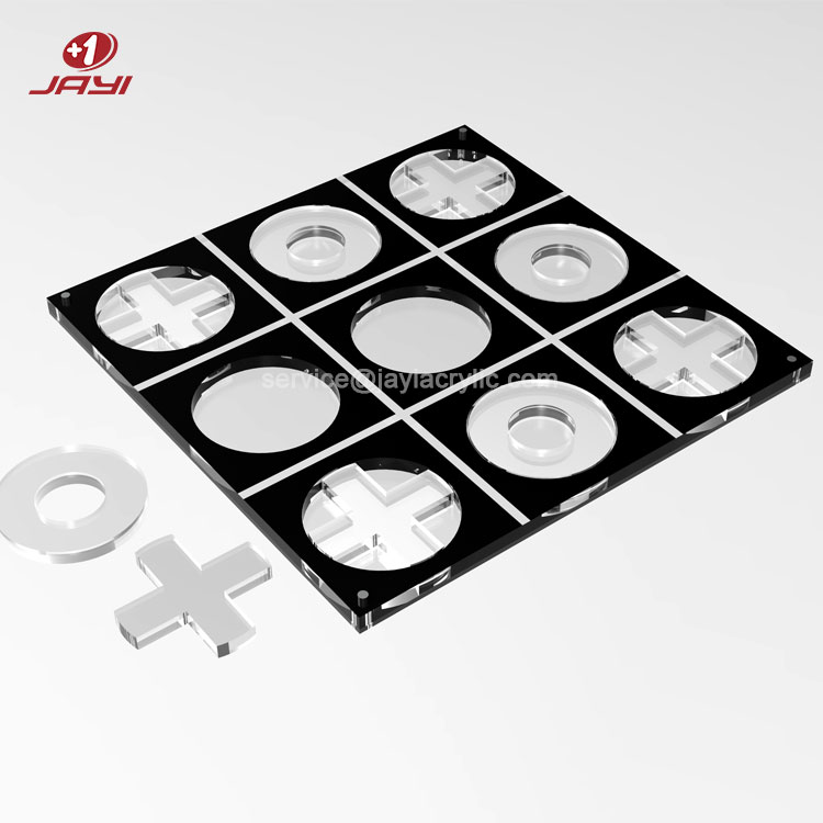 JAYI пользовательские роскошные акриловые украшения XO Кристалл игра XO игра Lucite Tic Tac Toe игровой набор