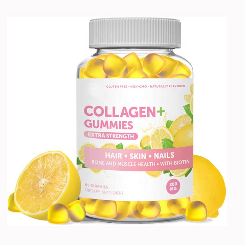 Quick Shipment Collagen Gummies Vitamins for Hair Skin and Nails Supports 60 Count