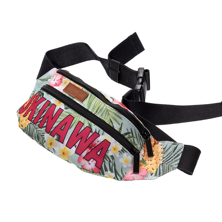 Factory Wholesale High Quality Exquisite Floral Pattern Customizable Logo Utility Souvenir Waist Bags For Women