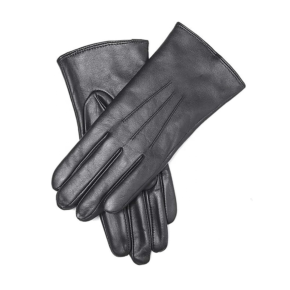 GLOVEMEN Best Selling soft warm girls black Sheepskin abrasion resistant bicycle genuine leather winter gloves