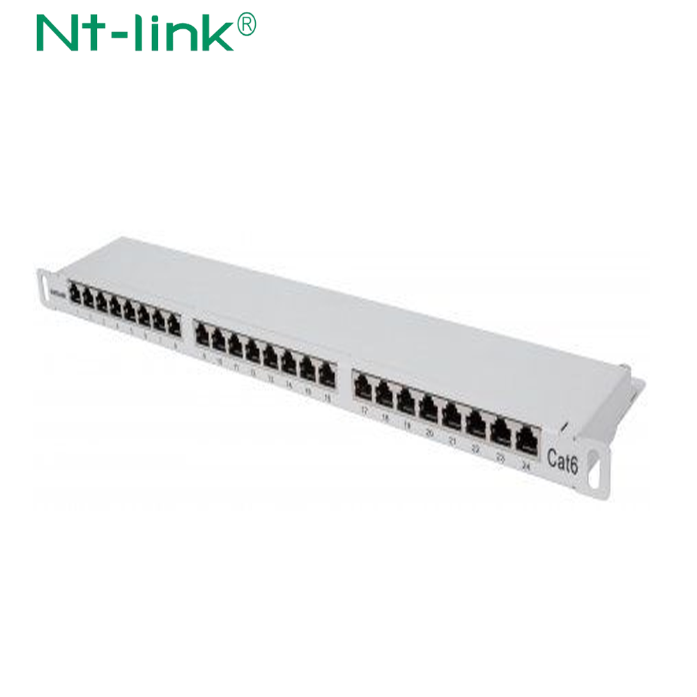 19 дюймов 0.5U 24 порта UTP/STP Cat6 патч-панель с 110 IDC