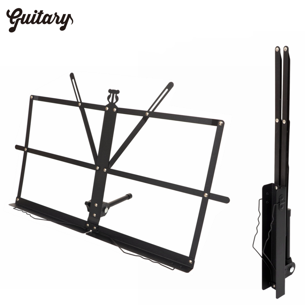 Foldable Black Music Sheet Stand Iron Music Book Shelf Holder Rack Bracket