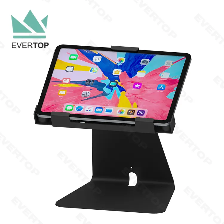 Kiosk Tablet Stand LST15-E Metal Key Lock Table Top Tablet PC Kiosk Display Stand Tablet Secure Kiosk Touch Screen Stand Tabletop For IPad/android