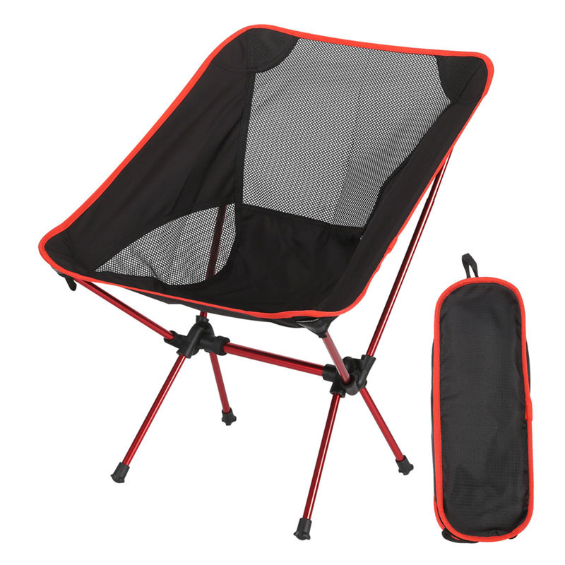 Customized Portable Foldable Lightweight Aluminium Frame Moon Camping Chair