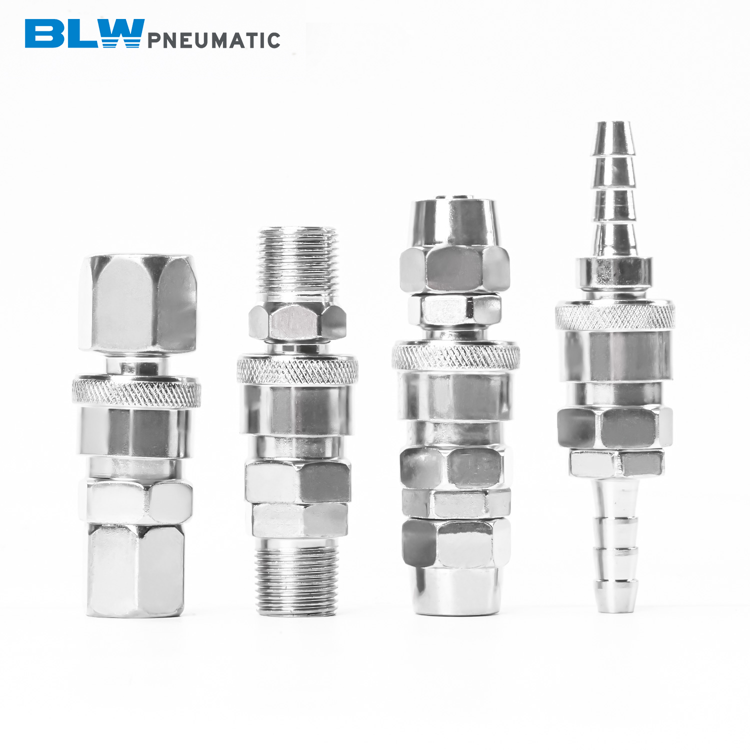 Metal Pneumatic Coupling Compressor Air Hose Straight-Through Quick Coupling Long-Lasting Pneumatic Quick Coupling