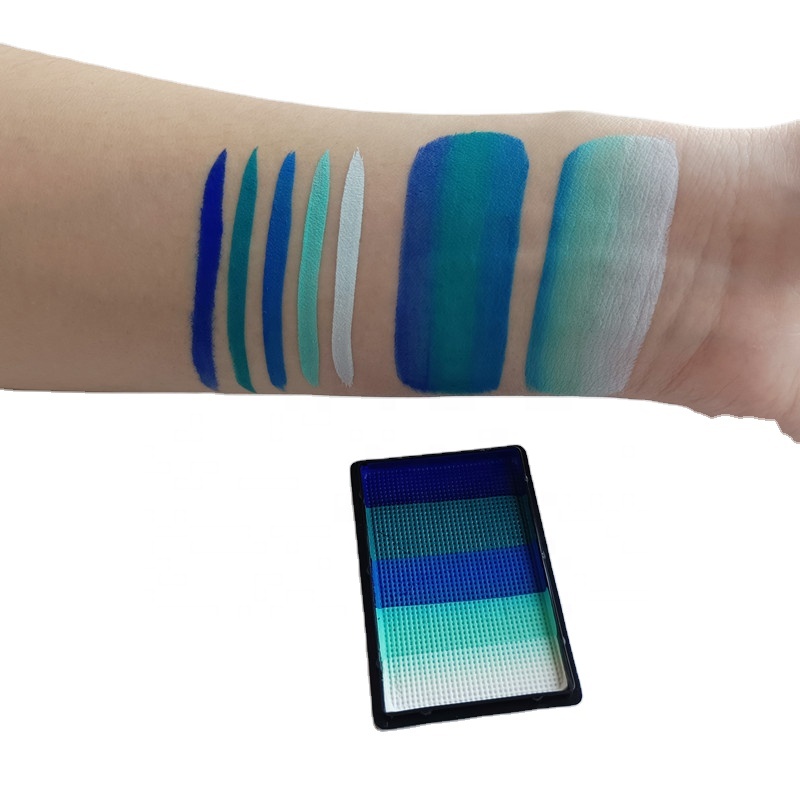Customized 30g Water Based Professional private label flag face paint non toxic rainbow face painting for kids
