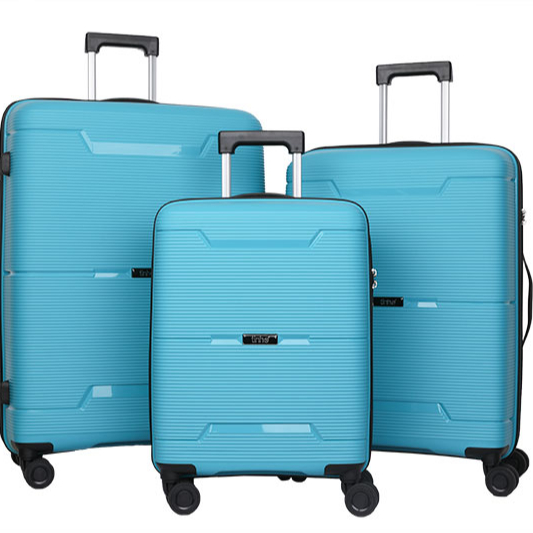 Luggage High Quality trolley luggage PP material aluminium trolley supper lighter hot item 2021 famous luggage
