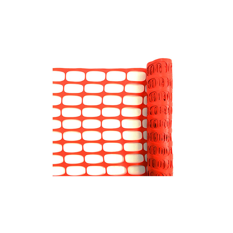 Yellow mesh net plastic road safety traffic warning fence