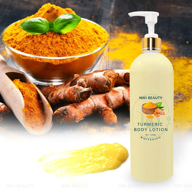 Private Label Vegan Organic Adult Skin Lightening Whitening Moisturizing Turmeric Body Lotion