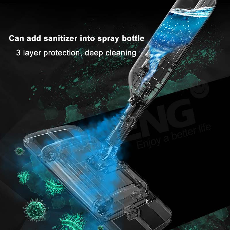 BENHENG BSCI Spray Mop & Sweeper & Flat Mop 3 in 1 High quality spay mop hand free Lazy Flat mop
