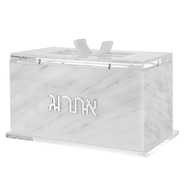 Заводская пользовательская Judaica Lucite Esrog Box мраморная акриловая коробка Esrog