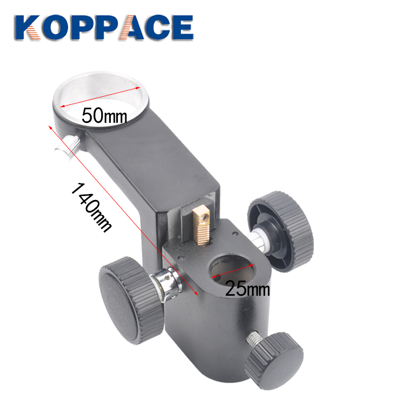 Koppace микроскоп фокусировки кронштейн объектив диаметр 50 мм кронштейн Межцентровое расстояние 140 мм Колонка диафрагма с фокусным расстоянием 25 мм микроскоп кронштейн