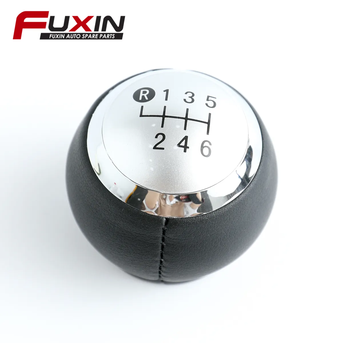 car 5 6speed silver polished Gear Shift Knob leather cover For toyota Corolla car gear knob