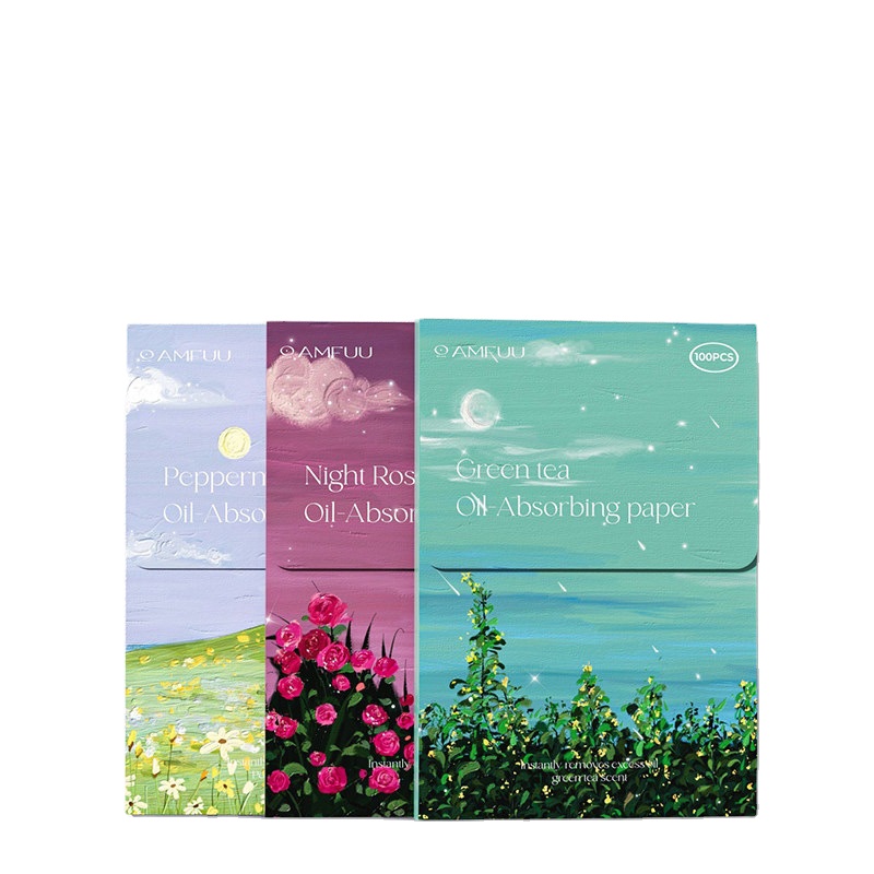 Factory OEM Flax Pulp Face Tissue Blotting Paper Blotters Oil Absorbing Sheets Absorbent Pads