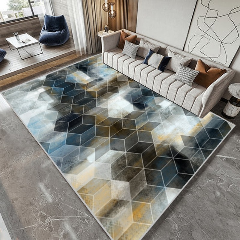 Home and Hotel Room Crystal velvet Household Carpet Rug Jacquard Multiple styles Packing Series Pattern Bedroom Nordic luxury