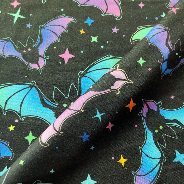 fashion designs halloween black color DBP double brushed poly polyester fabric
