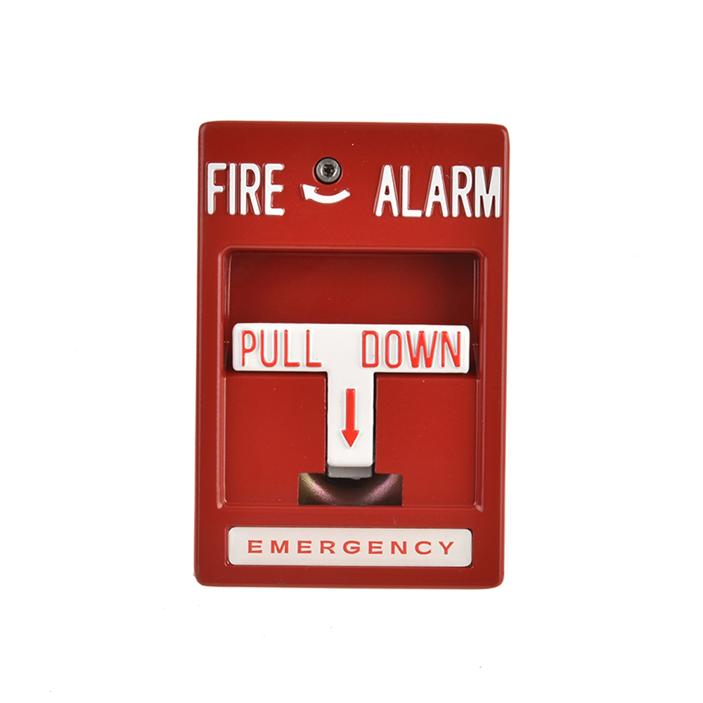 Fire Alarm Pull Station Metal Red Manual Pull Station for fire emergency Fire Alarm panic push button M3001 customizable