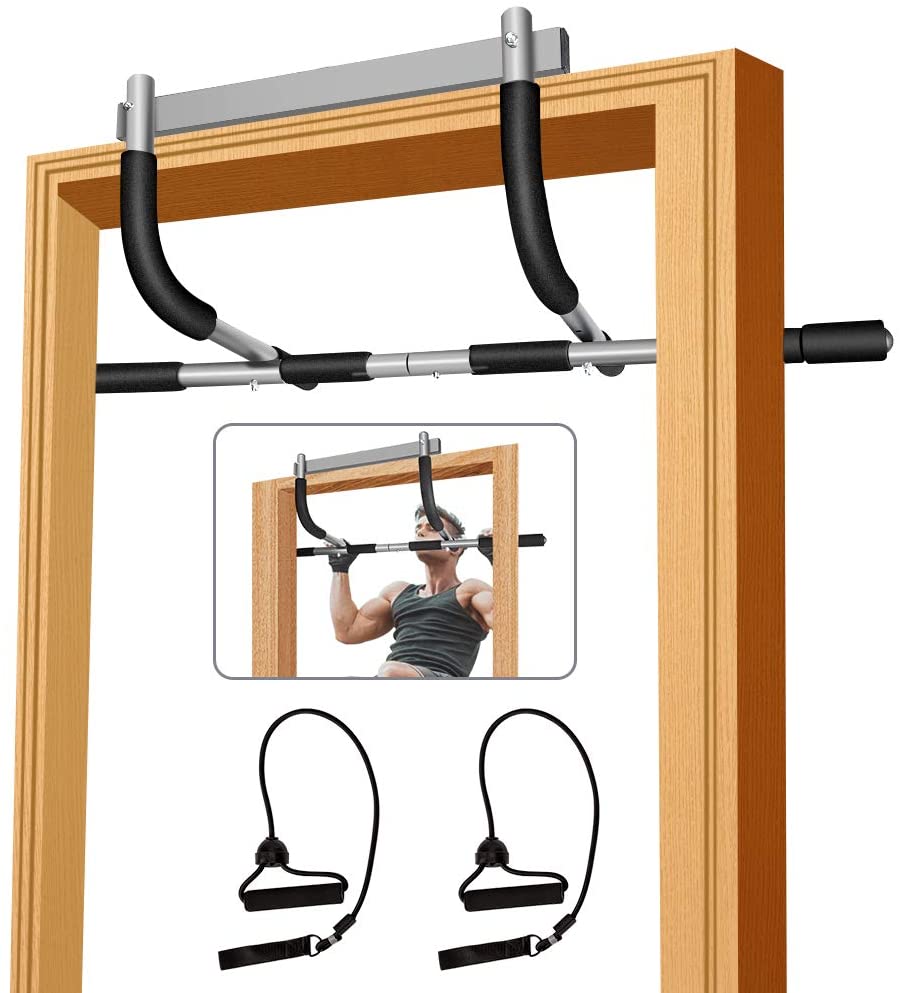 Doorway Home Gym Exercise Fitness Upper Body Workout Chin Up Bar Pull Up Bar Iron Pullup Bar with Adjustable Width
