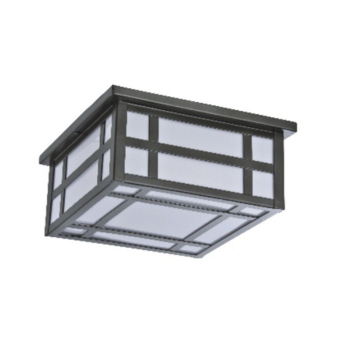 Square Outdoor 11 inch Ceiling Lamp White Acrylic cover Surface Mounted Garden Ceiling Fixture UL ETL Listed