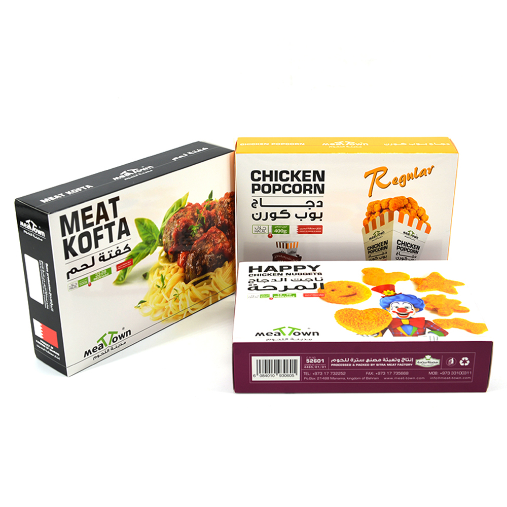 Bulk Pie Cookie Packaging Soft Paper Food Box Custom Logo Printed Biscuit Chicken Frozen Food Packaging