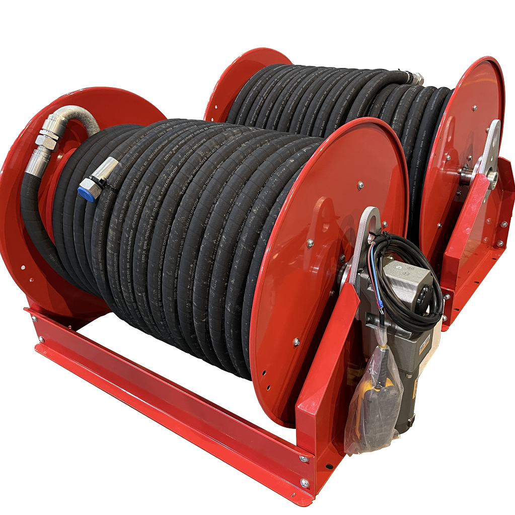 High Pressure Water Mist Fire Hydrant Vehicle Hand Crank Hose Reel for Forest Fire Fighting with Electric Remote Control