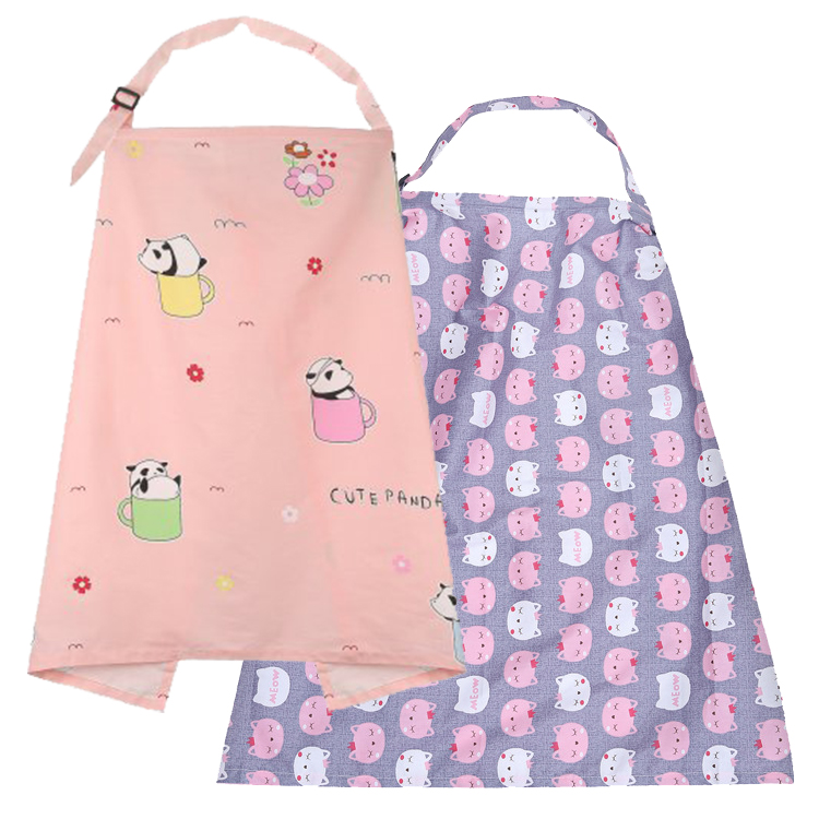 Famicheer custom design combed cotton nursing cover scarf breastfeeding aprons