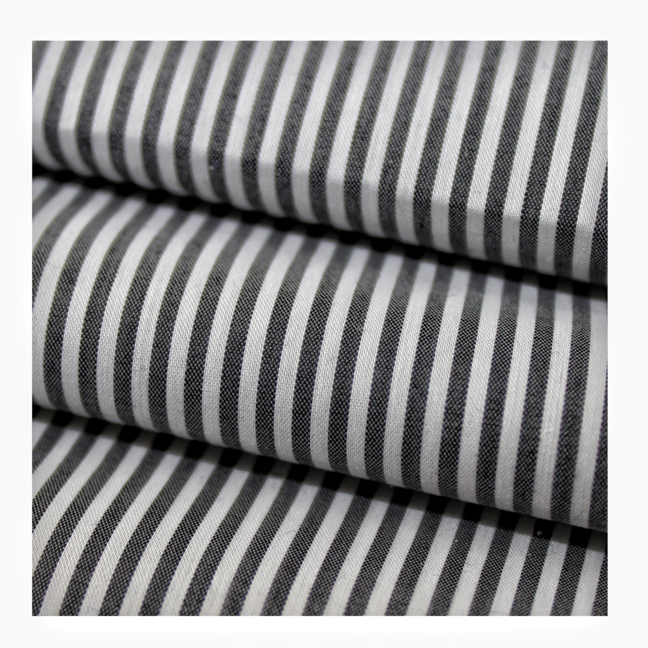 Cotton nylon spandex classic mens black white striped fabric