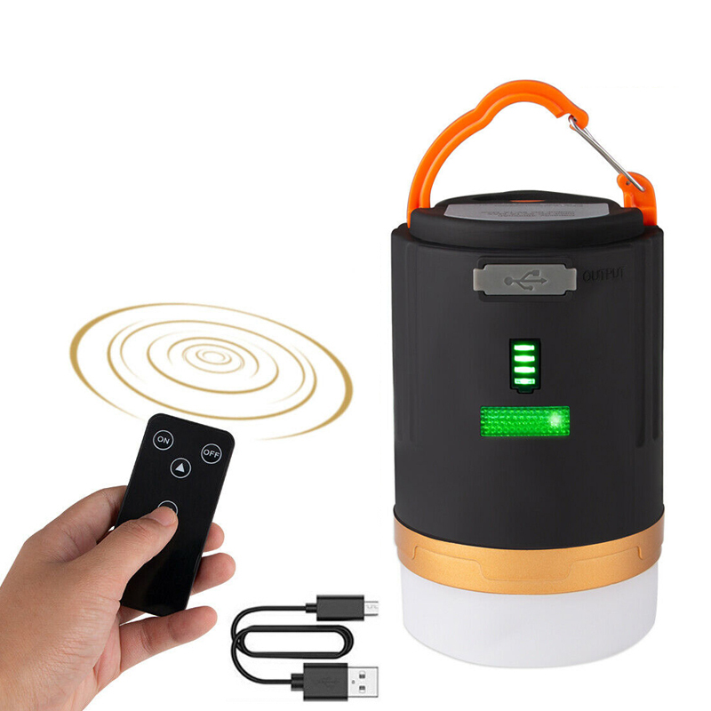 Remote control LED Camping Light Portable Camping Lantern Emergency Outdoor Tent Hanging Night Lamp Phone Charger Hiking gear