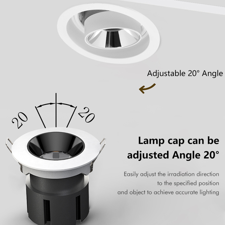 New Design Modern High Brightness Down Lamp Supermarket Office School 12W LED Grille Light