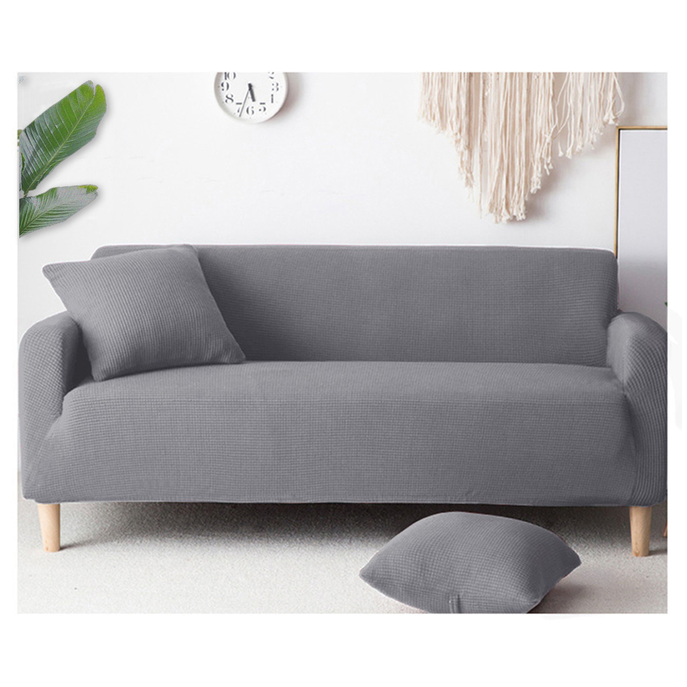 Loveseat черный тканевый эластичный трехместный диван Чехлы для диванов Угловые чехлы