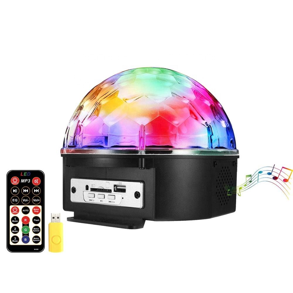 LED 6 colors MP3 DJ Pub Disco Ball Party Light Music Crystal Magical Ball Stage Effect Lights