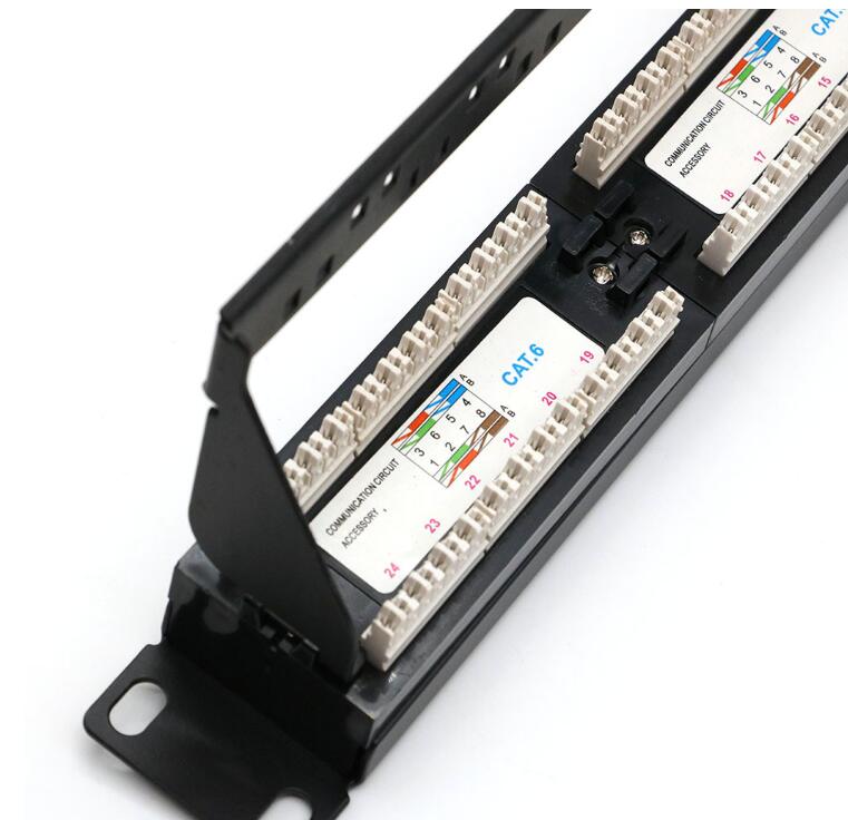 FTP STP Cat5e CAT6 19 "24 порта RJ45 двойной IDC патч-панель