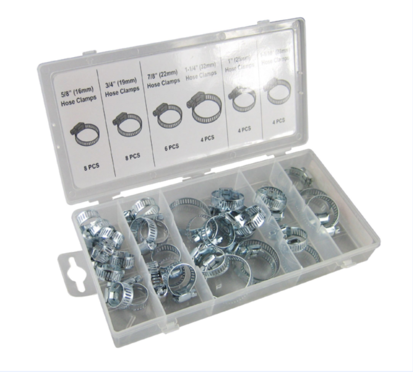 TC-3022 Hardware Kit 34pc Assorted Hose Pipe Clip