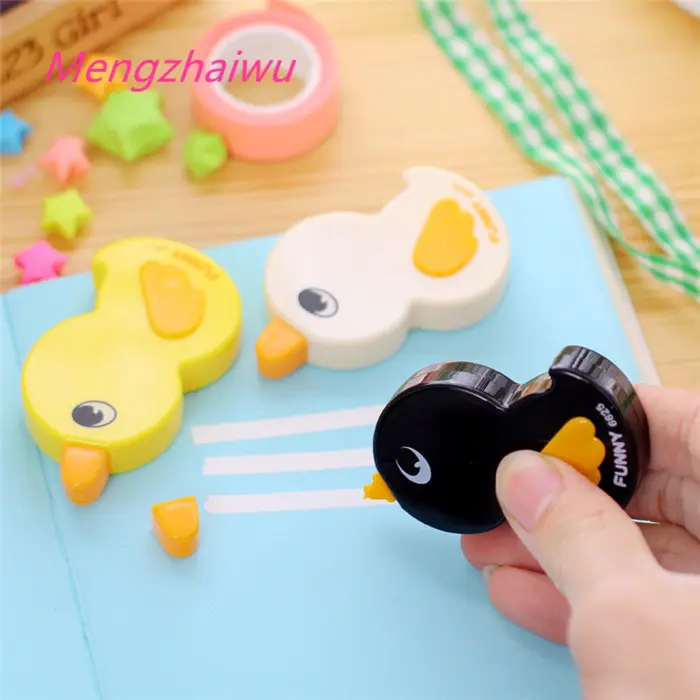 India buy online kawaii stationery Creative cute duck shaped school supplies high quality whiteout correction tape
