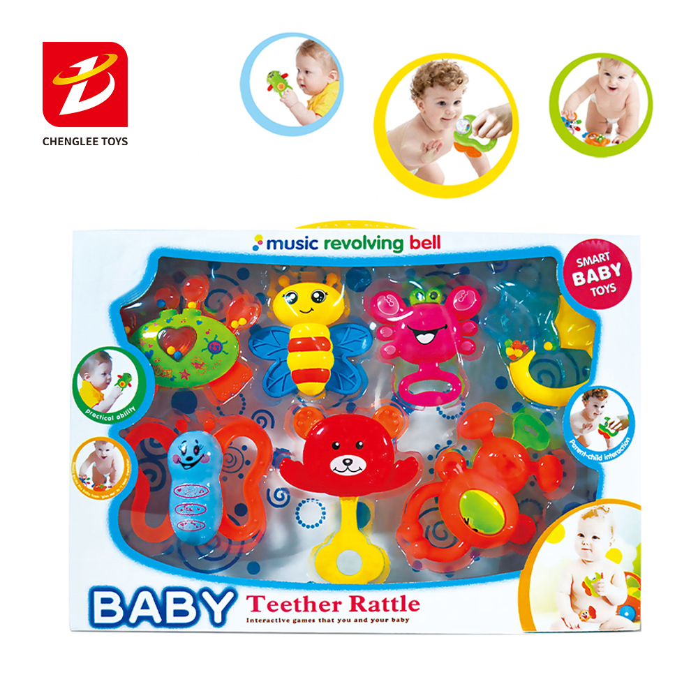 Latest Baby Newborn Rattle Hand Bell Rassel Music Rattles Handbell Sonajero Gift Set Wrist Hand Bell Toy For Kids