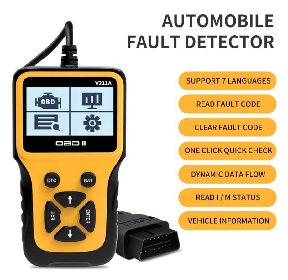 Универсальный считыватель кодов ELM327 OBD OBD2 автоматический сканер OBDII автомобильный тестер Диагностический Инструмент V311A