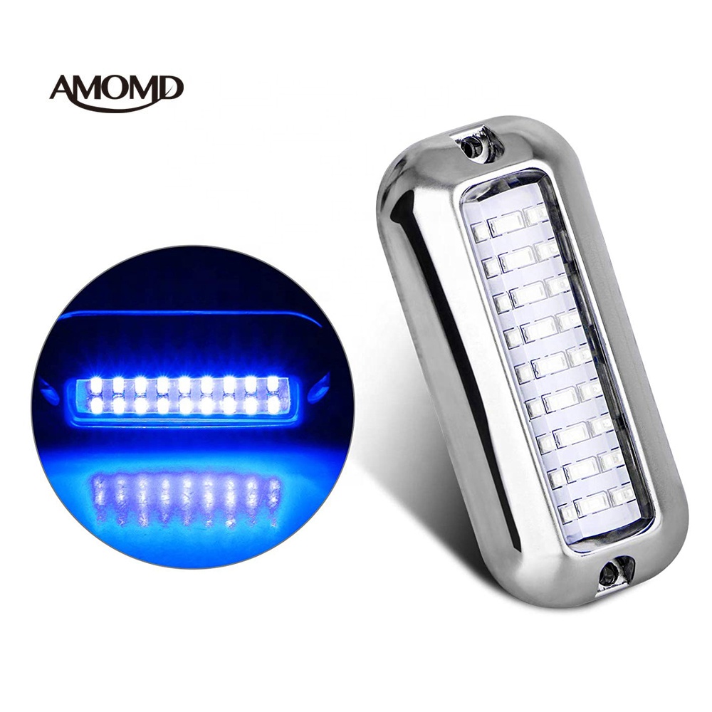AMOMD DC 12V Водонепроницаемая Синяя светодиодная рыболовная лодка подводные огни