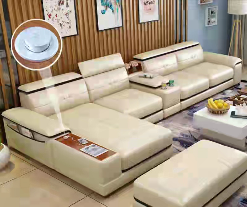 Sofa modern minimalist massage leather living room first layer cowhide intelligent multifunctional mobile phone charging