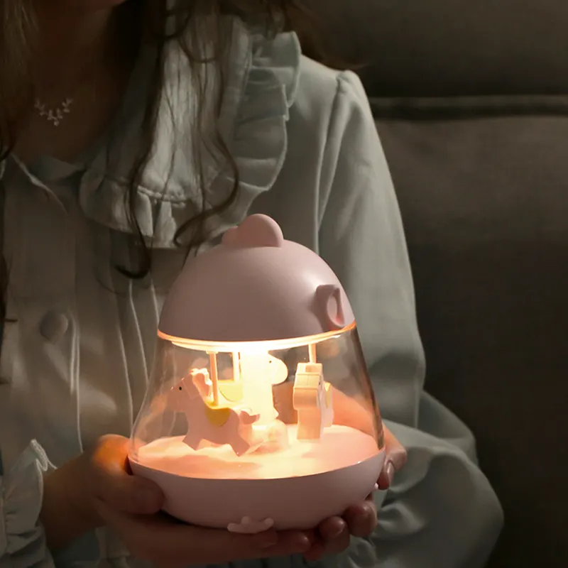 Заводская поставка карусель музыкальная шкатулка ночник лампа с поем кастели в небе для подарков