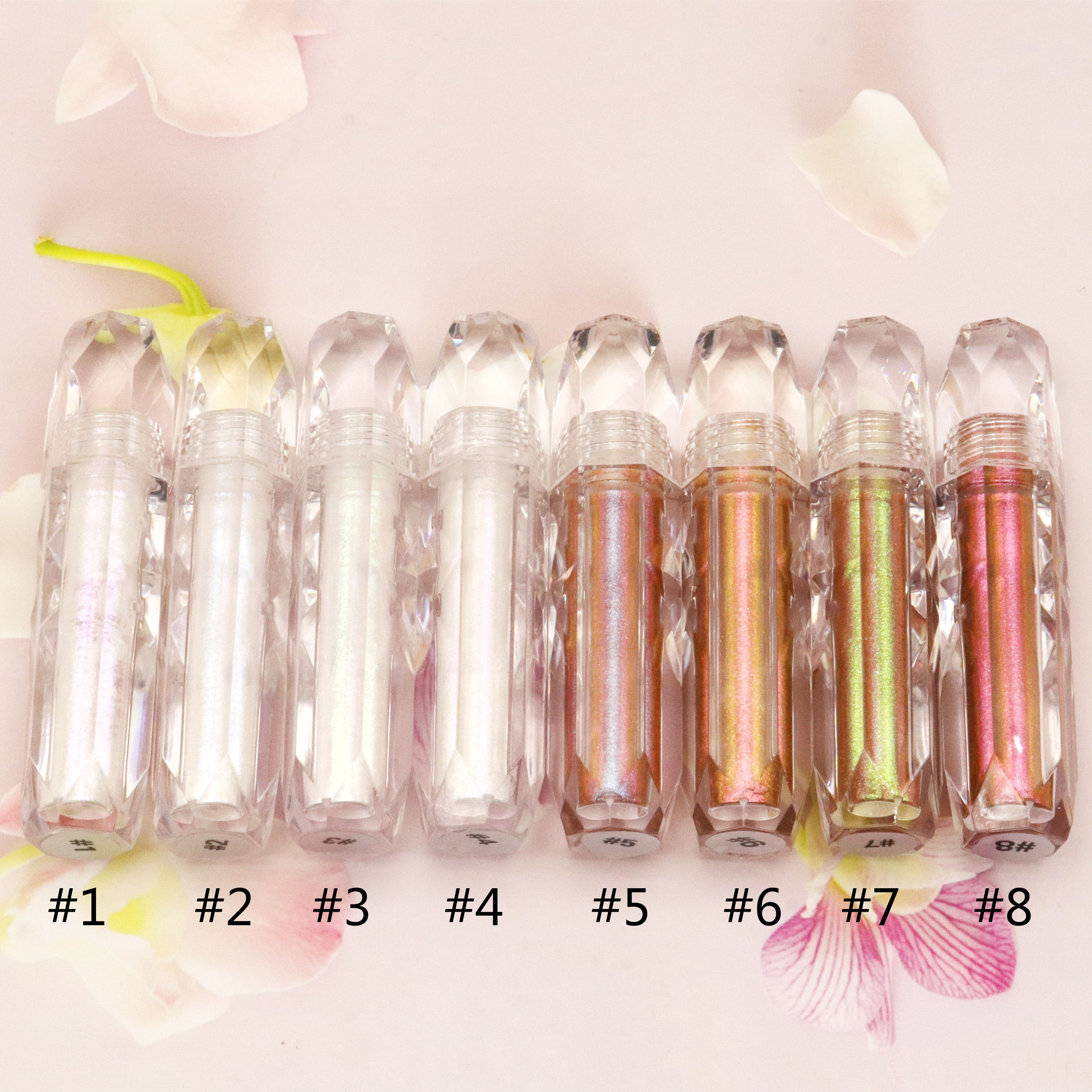 В наличии 8 цветов, которые могут изменить свой цвет Multichrome металлический Duochrome высокий пигмент Пользовательские Тени для век пигменты жидкие тени для век