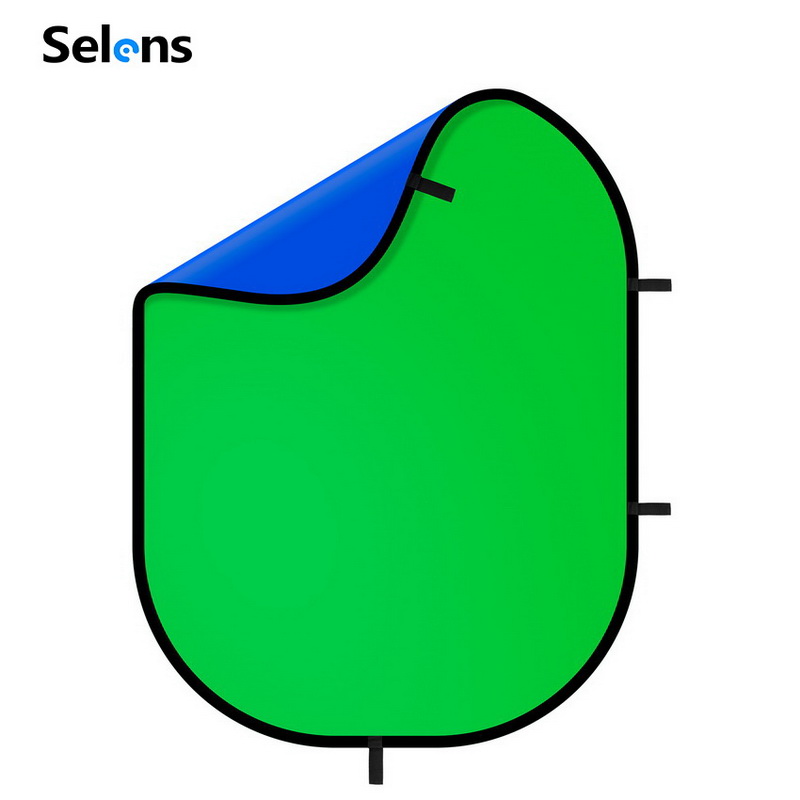 Selens 100x150 см зеленый синий овальный отражатель портативный фон 2 в 1 экран фон фоны для YouTube видео студии