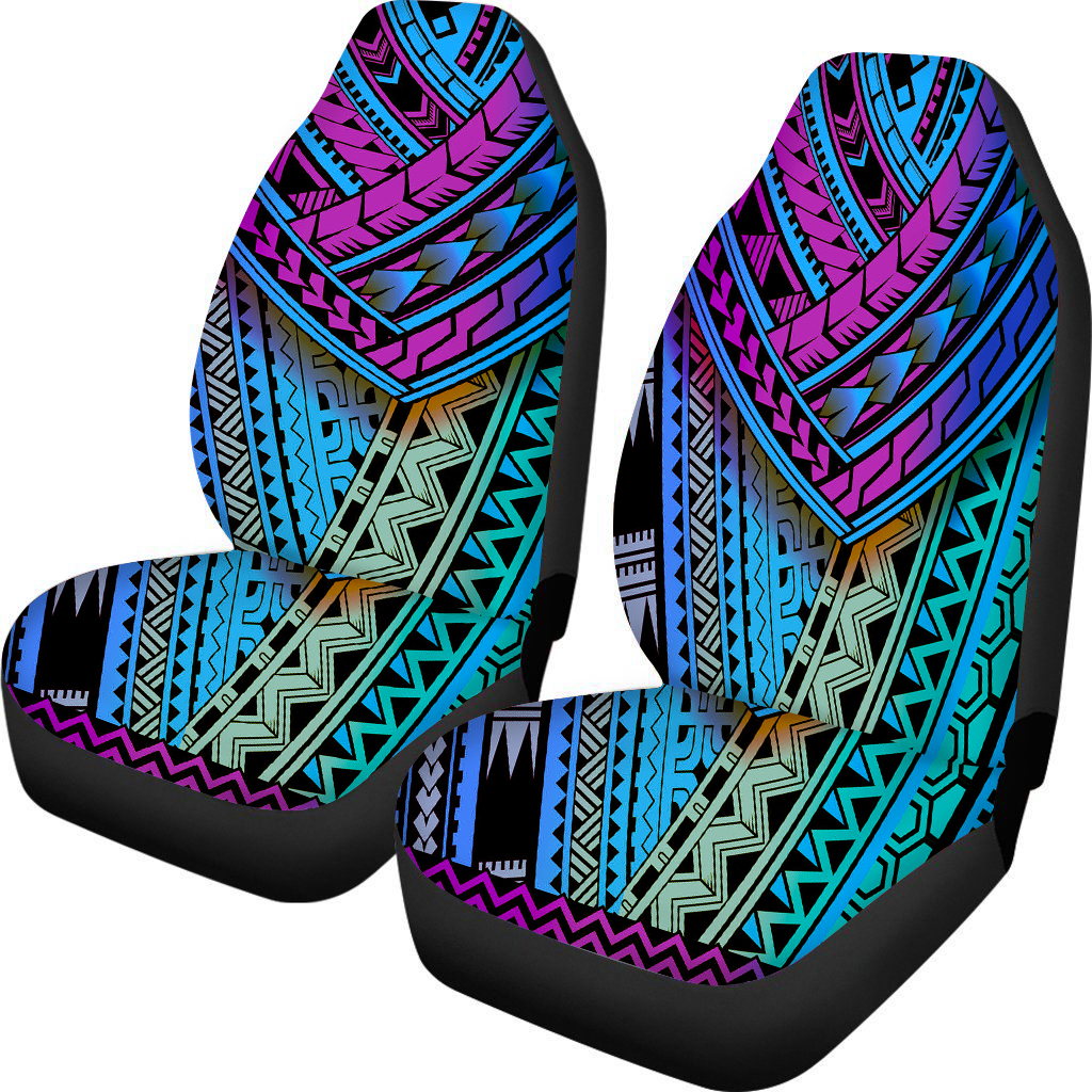 Funky 2 шт. Somoa Tribal Africa Style полосатый узор 3D пользовательский принт чехол для автомобильного сиденья для большинства автомобилей Suv Truck цветная оптовая продажа