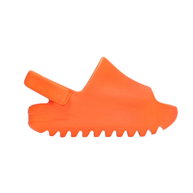 originals infant boys orange yeezy sandals slides with logo box