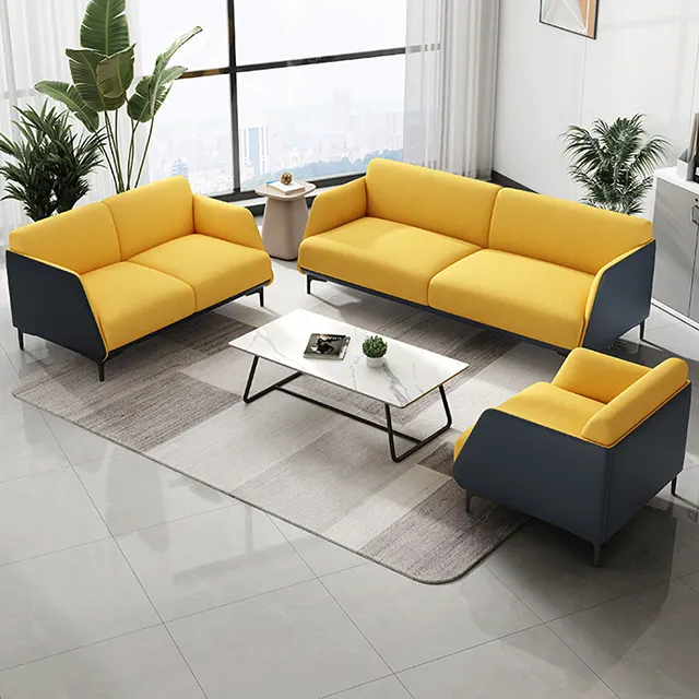 PU Leather Office Sofa Set Conference Using From China Top Seat Customized Wood Frame Style Time Packing Modern Furniture Solid