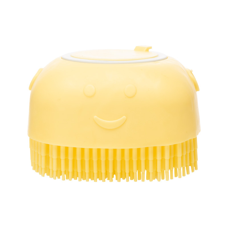 Soft Silicone Dog Bath Brush Pet Massage Brush Shampoo Dispenser