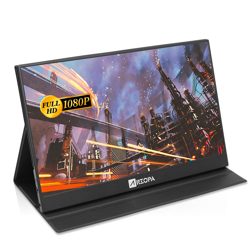 Arzopa 15.6 portable 2k 1080P Laptop extended screen monitor ips for laptops