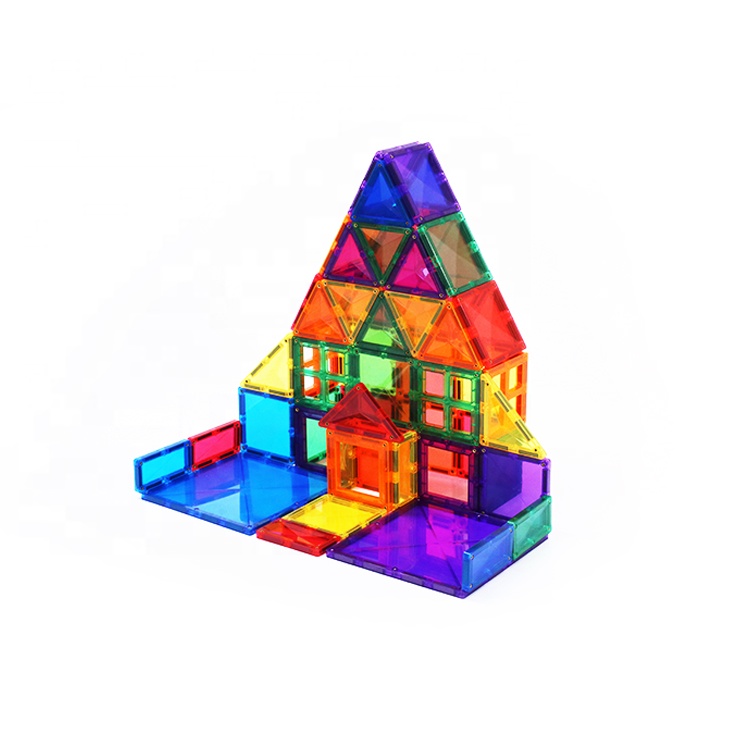 Building Magnet Tiles Kids Educational Toys for Child MNTL High Quality 100 Pcs Educational Toy Block Set Construction Toy ABS