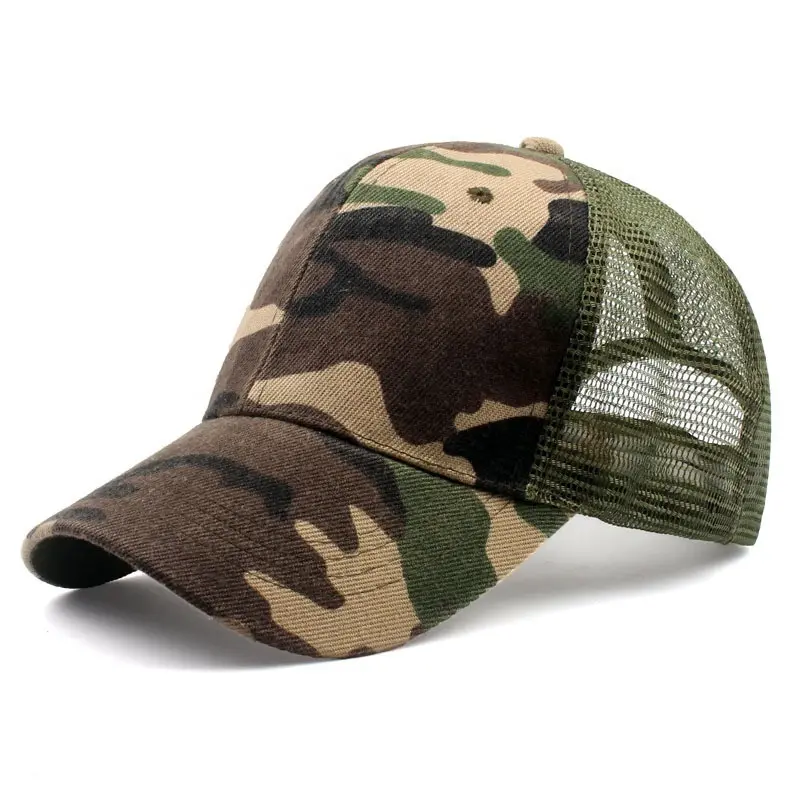 Summer Camouflage Caps Army Mesh Baseball Cap Camo Custom Trucker Hat