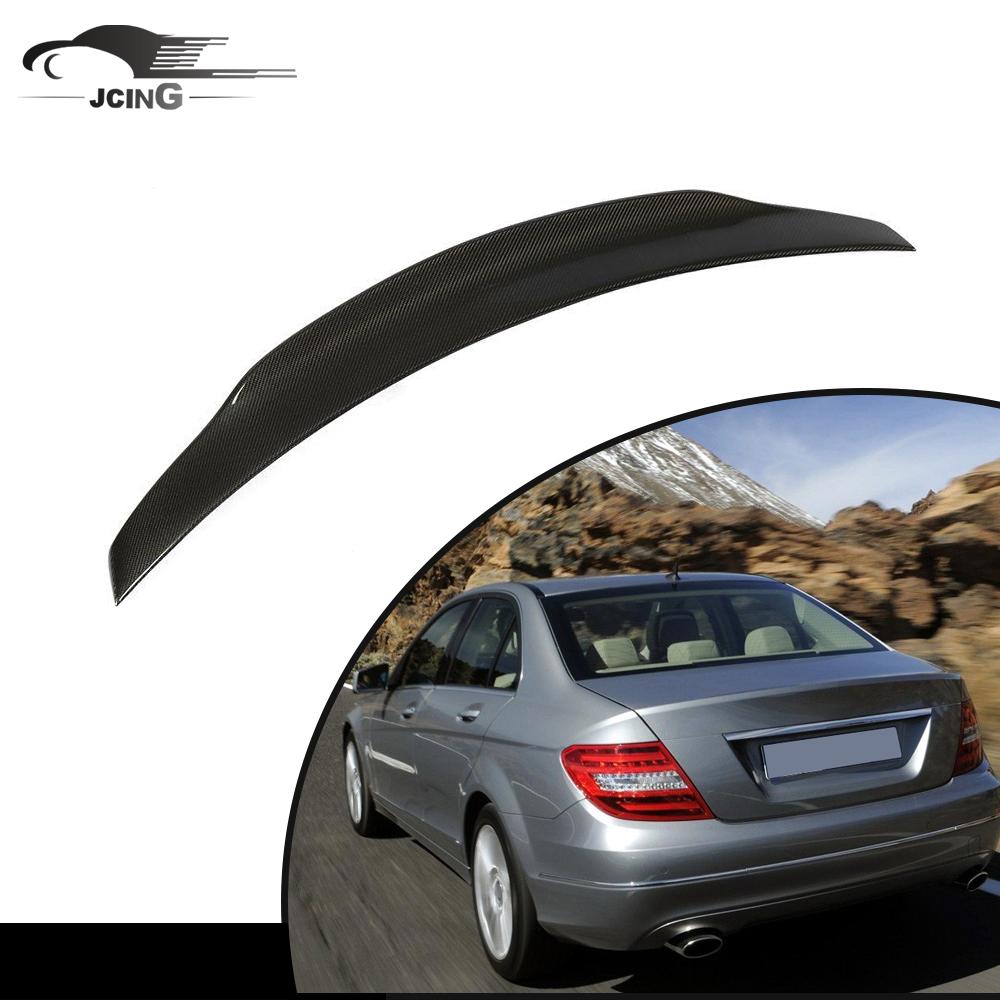 Задний спойлер для багажника из углеродного волокна для Mercedes-Benz C Class W204 Sedan 2007 - 2014